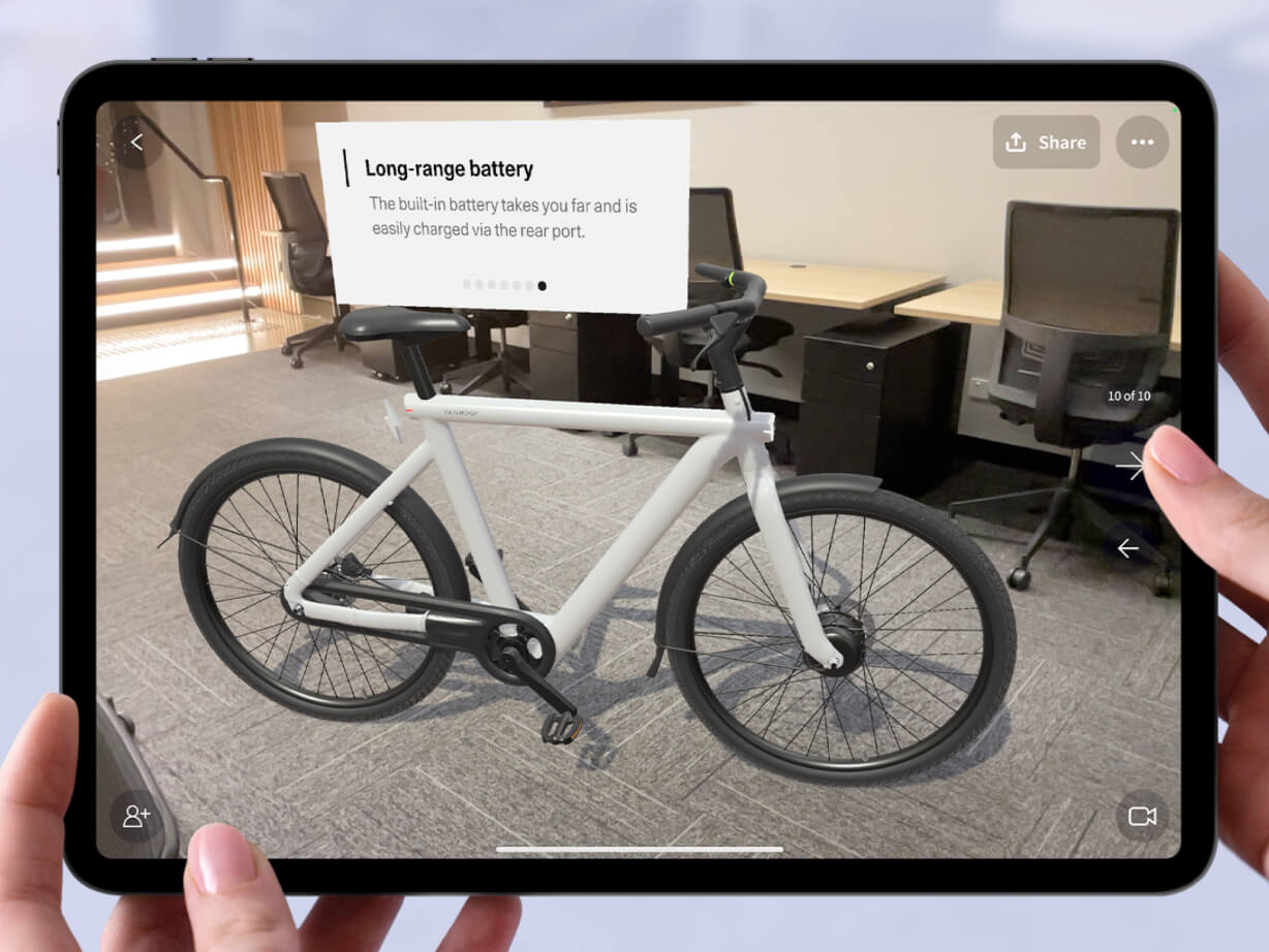 View Van Moof Jig in AR using a tablet device.
