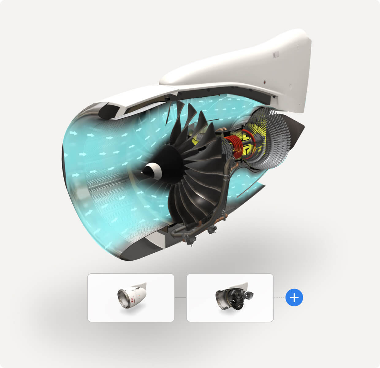 Jet Engine skeleton sketch.