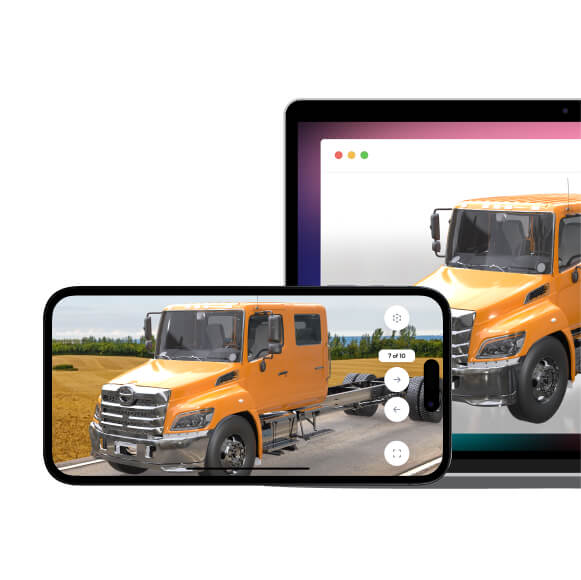 Hino Truck Jig presented in different devices.