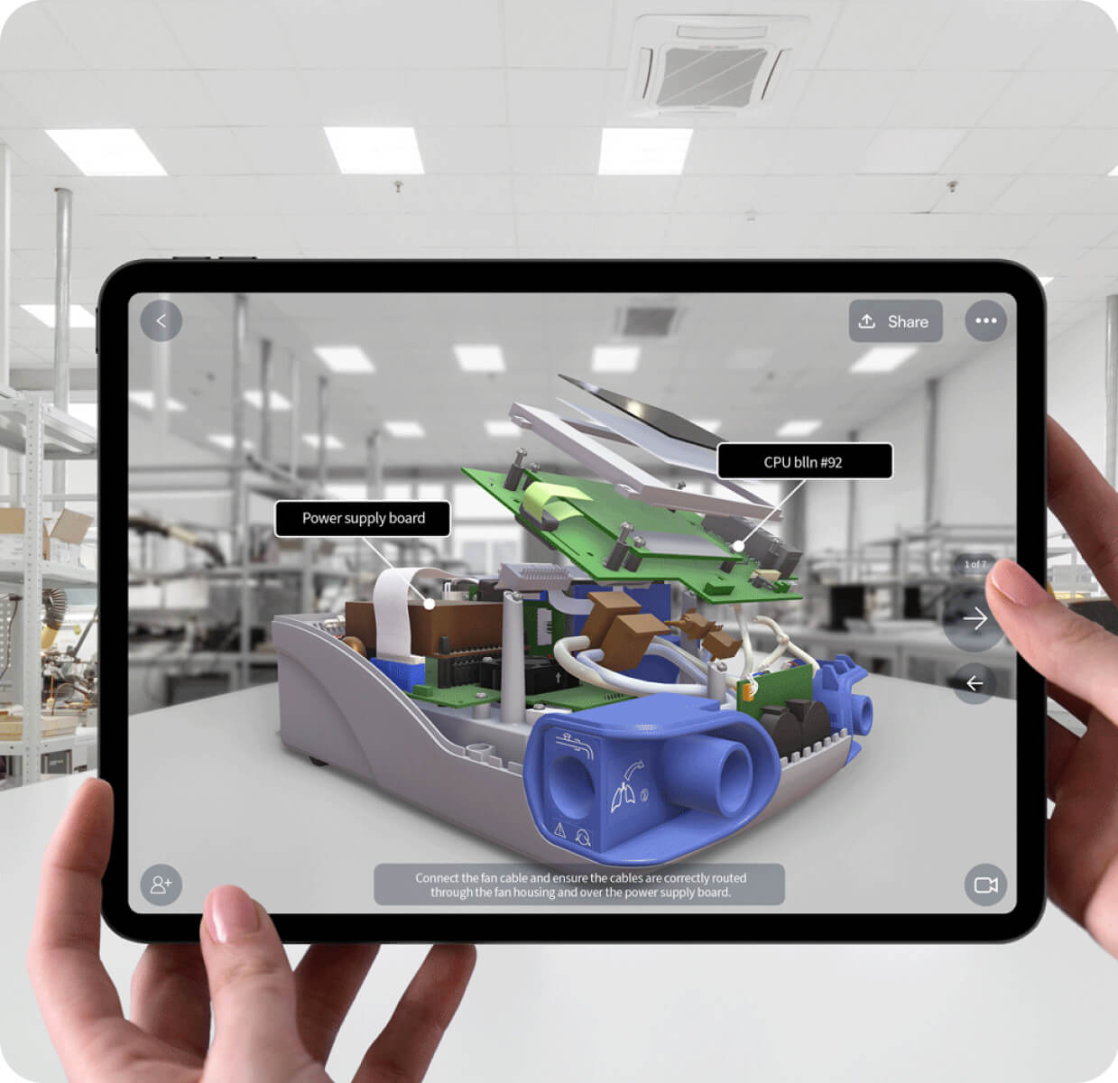 Medical Device in Augmented Reality on JigSpace iPad App
