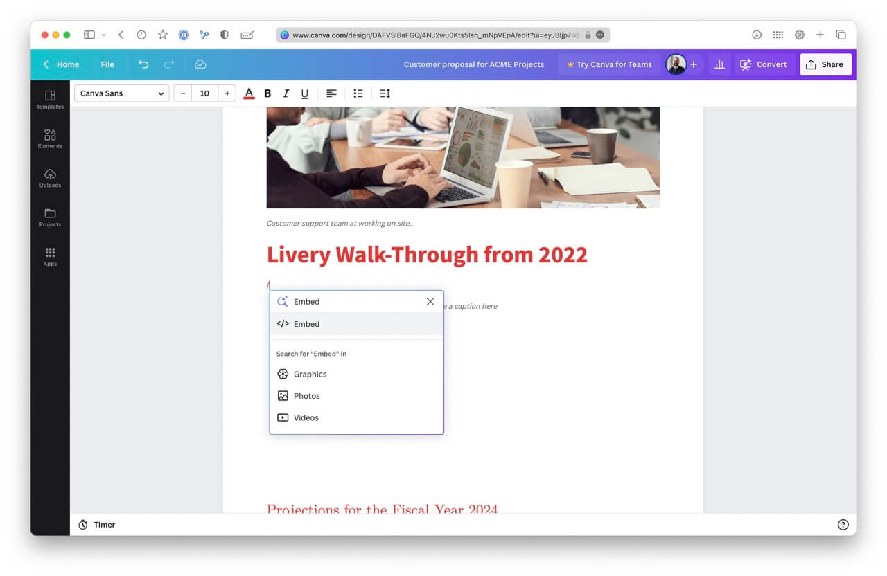 Embedding a 3D presentation from JigSpace inside a Canva document