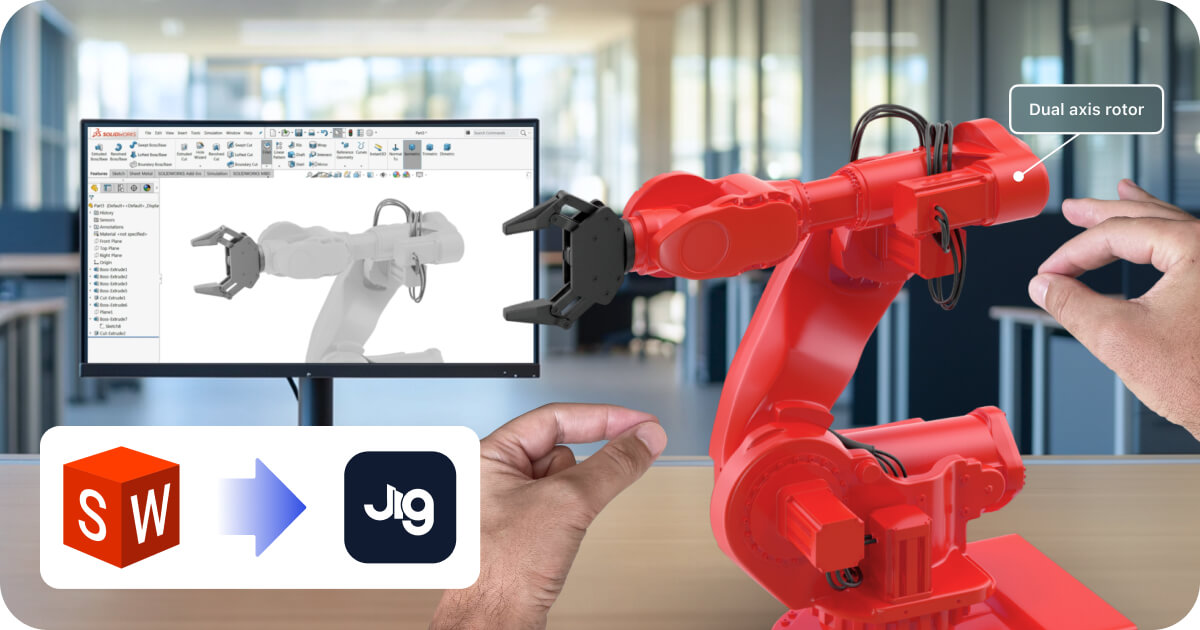 Guide to exporting simplified SolidWorks files to Jig