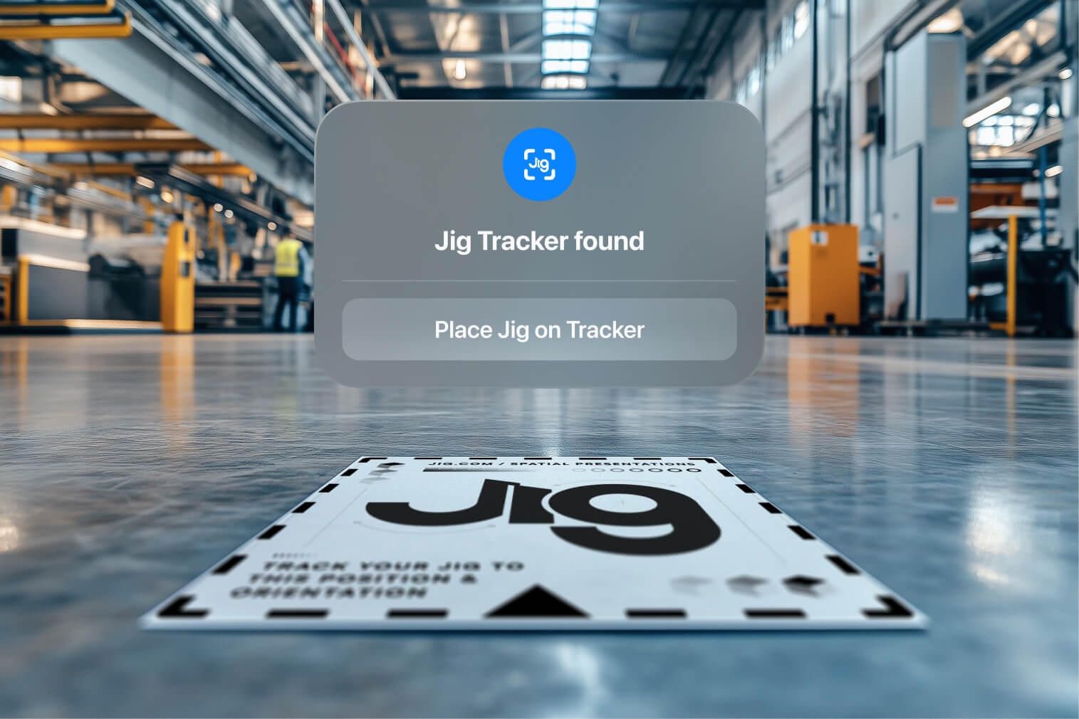 A jet engine in augmented reality on JigSpace for apple vision pro being resized by two hands
