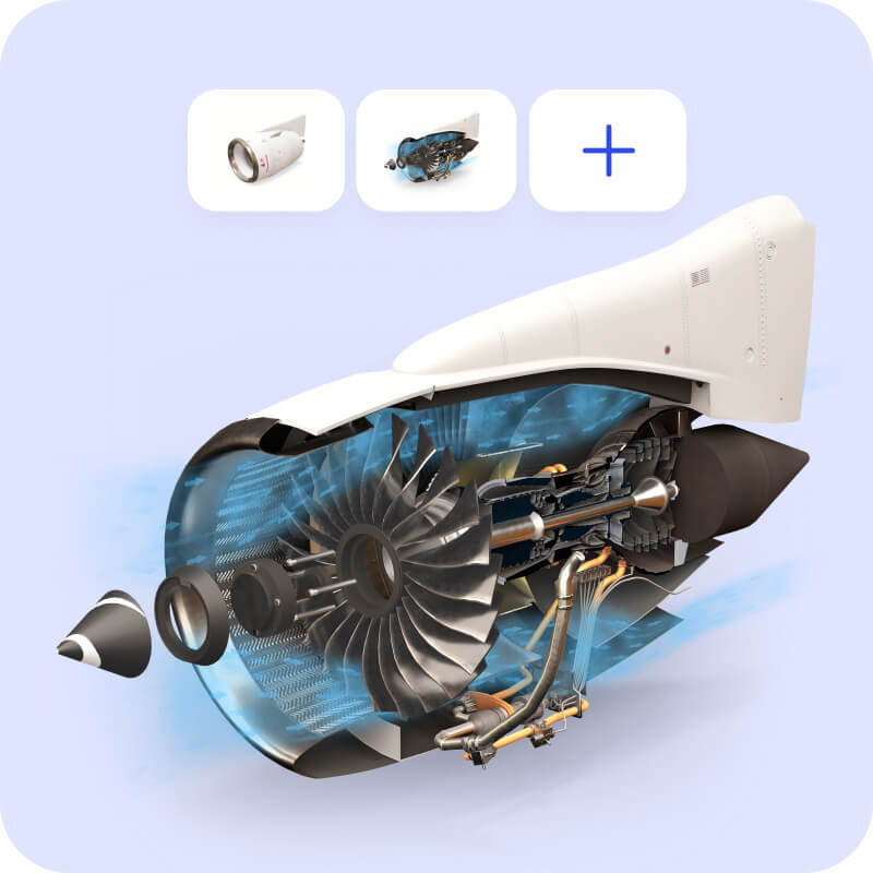 Showing steps, animation etc. in JigSpace app.