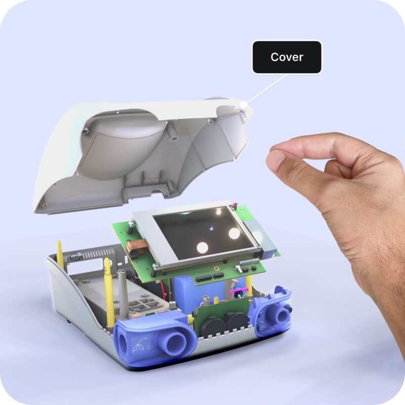 Demonstrating how to pull apart in Apple Vision Pro
