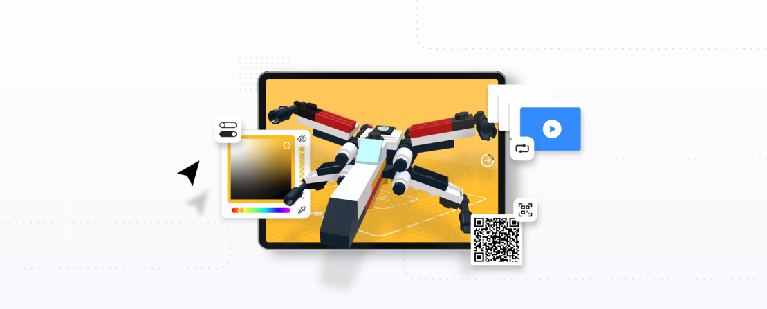 3D Instructions for creating a Lego X-Wing