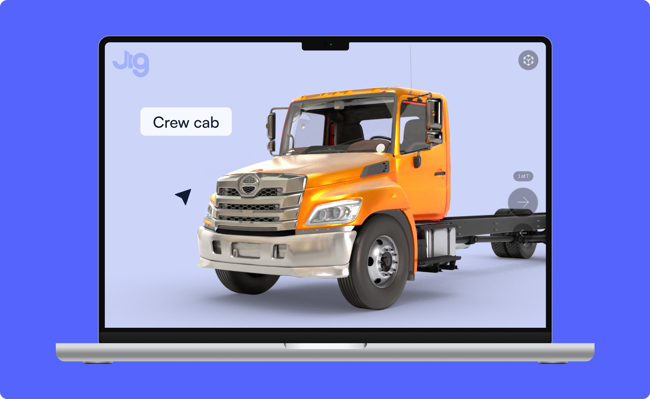 View Hino truck Jig on laptop