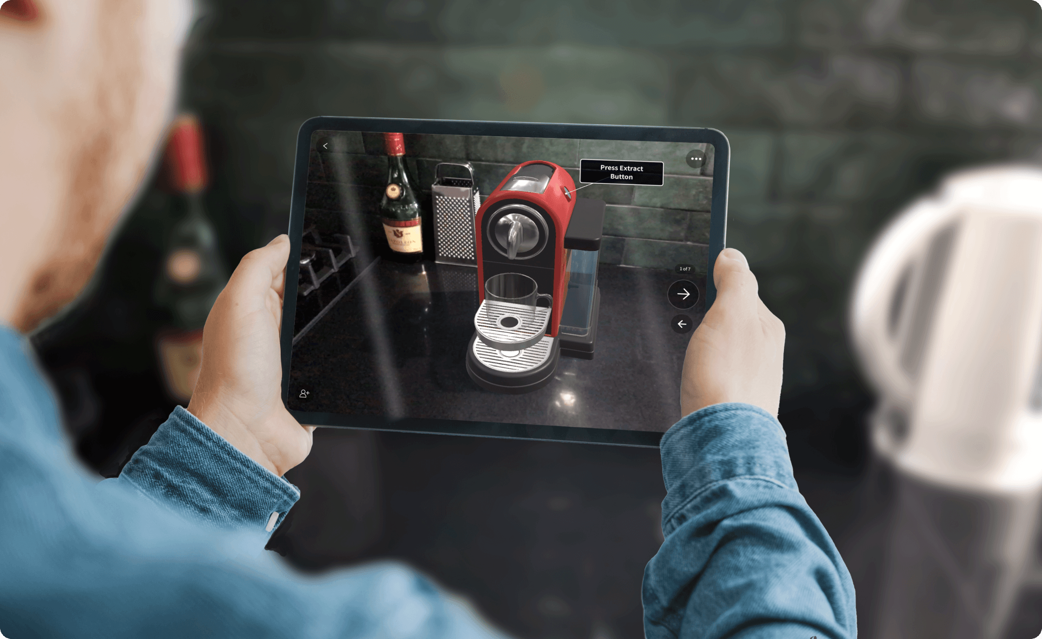 Checking a coffee machine Jig using AR.