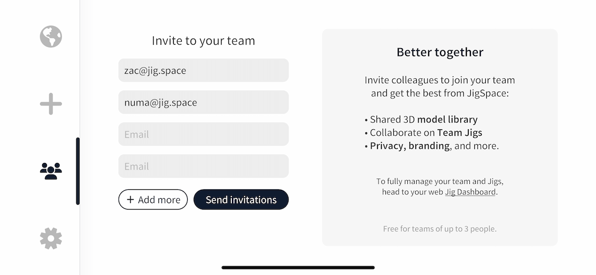 Inviting users