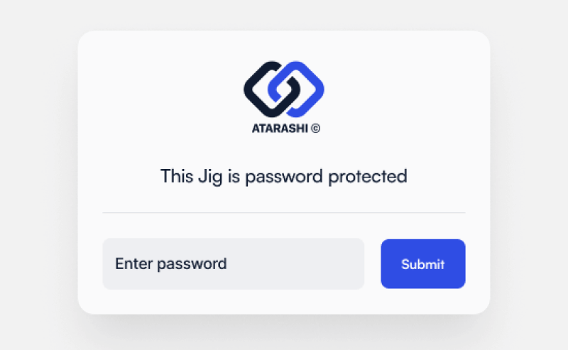 Password protected presentations